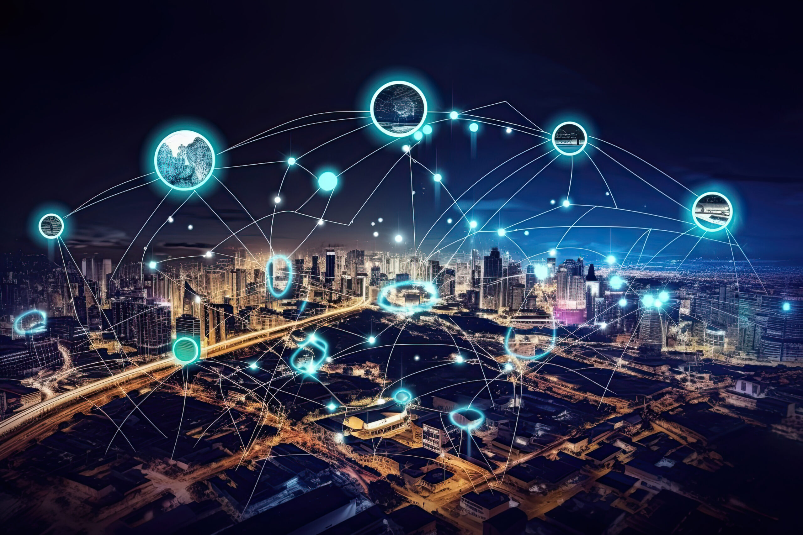 air urban landscape with intellectual services illustration ai generativexa scaled